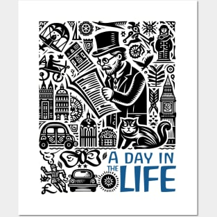 A day in life, Sgt Pepper lonely hearts, beatles tshirt, merch, Posters and Art